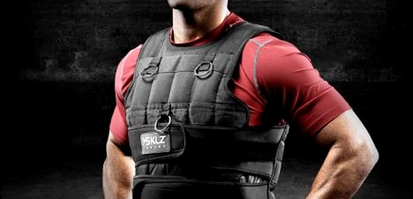 Gilet Lesté Polyfit Fortify 40 Lb (18 Kg) - Noir Camouflage, Pour Musculation Et Fitness