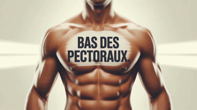 Vue stylisée bas des pectoraux musculation
