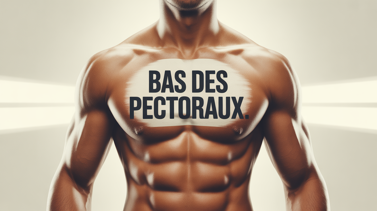 Vue stylisée bas des pectoraux musculation
