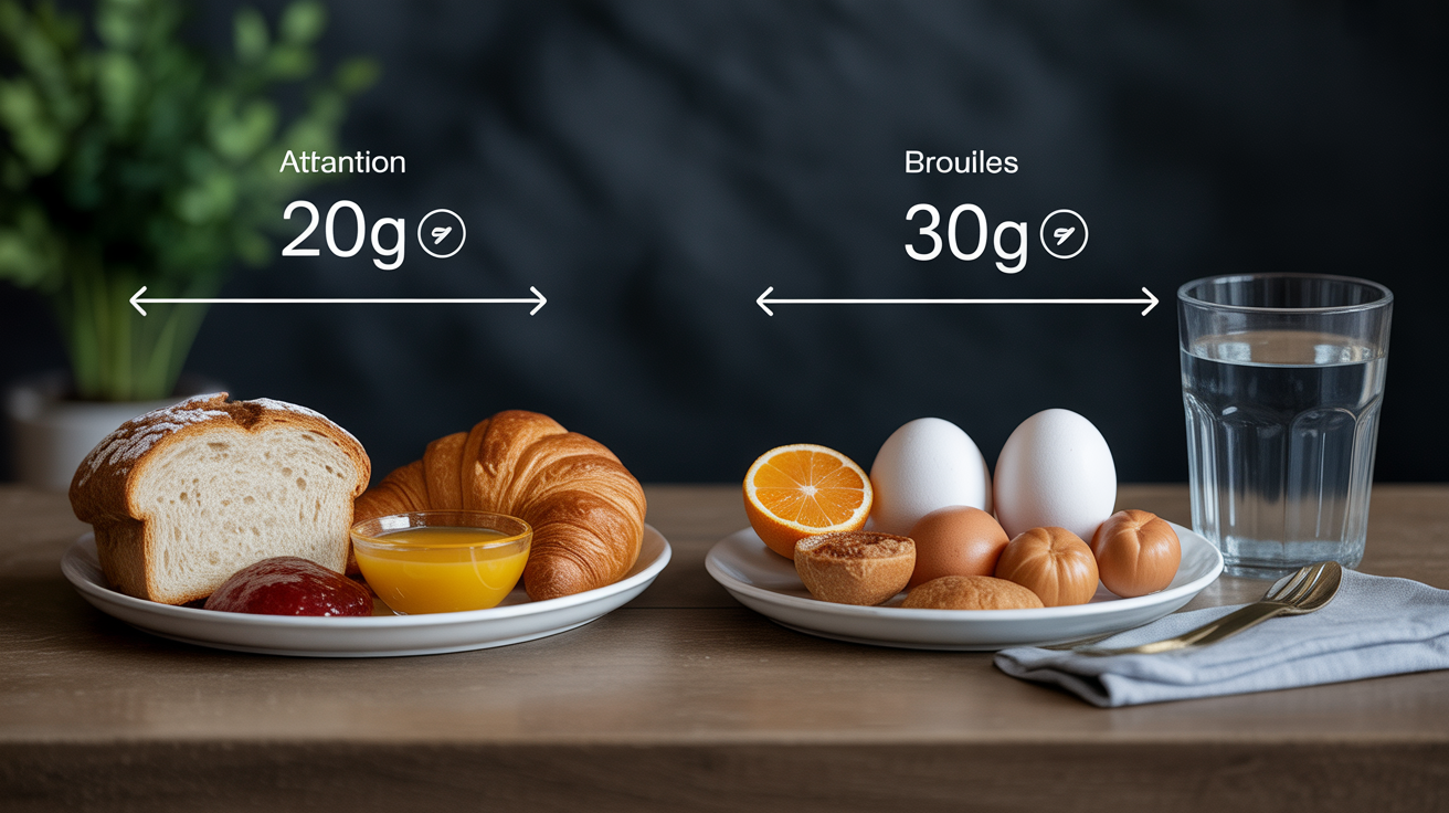 Erreur petit dejeuner seche a eviter oeufs avoine amandes pain blanc croissant