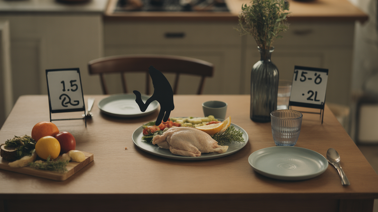 assiette poulet concombre asperges eau nutrition pectoraux