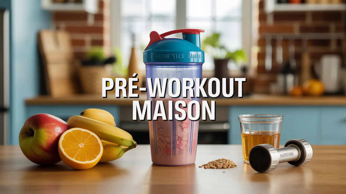 pre workout maison ingrédients shaker cafe banane creatine