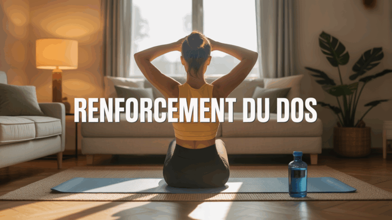 Renforcement du dos à la maison sur tapis