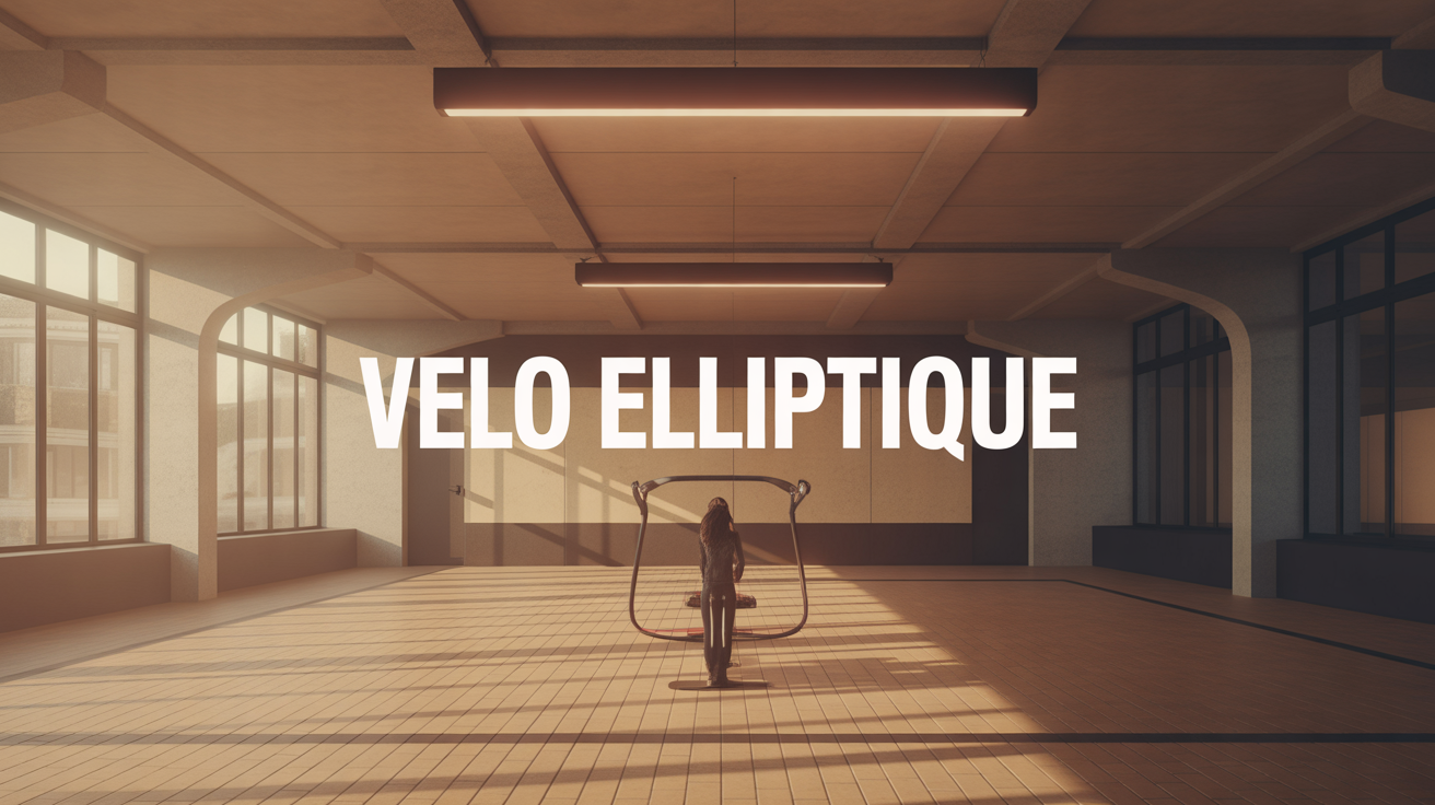Vue salle, silhouettes sur vélo elliptique moderne