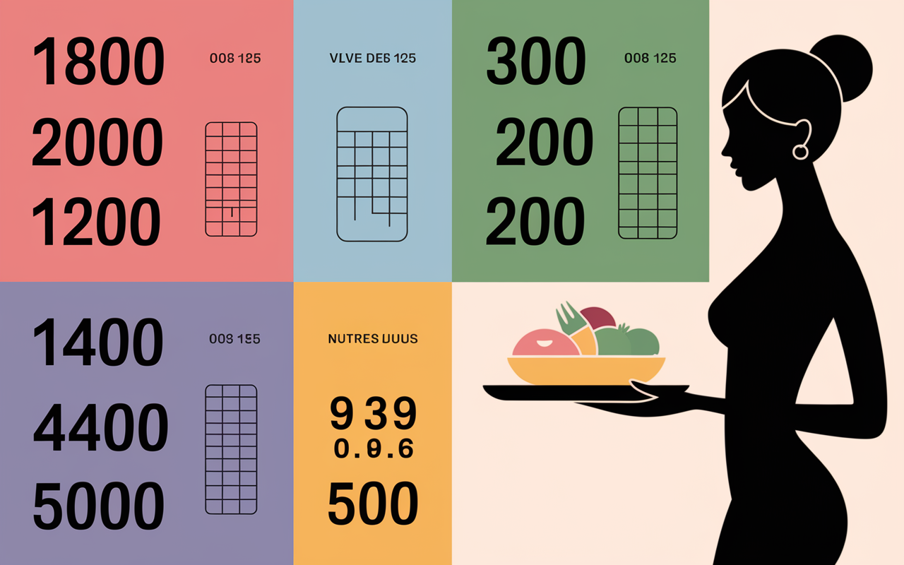 tableau calorique femme assiette deficit nutrition
