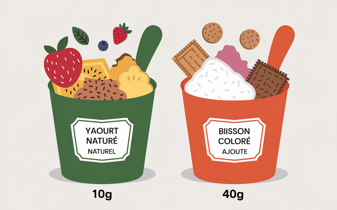 Schéma défi sans sucre naturels ajoutés