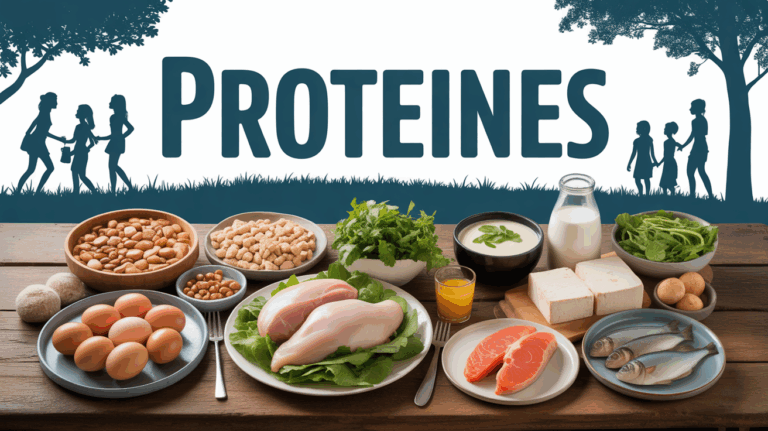 aliments proteines variés oeufs poulet poissons legumes
