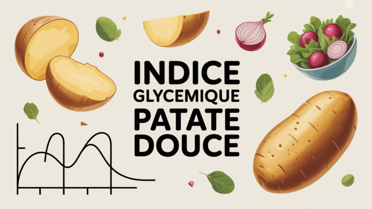 visuel patate douce avec graphique de l’indice glycémique