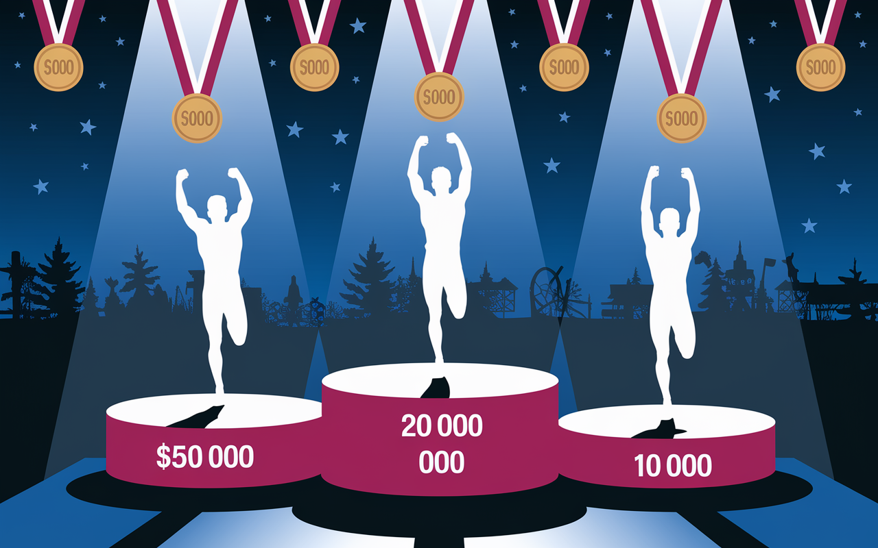 podium avec cheques resultats mr olympia classic physique 2024