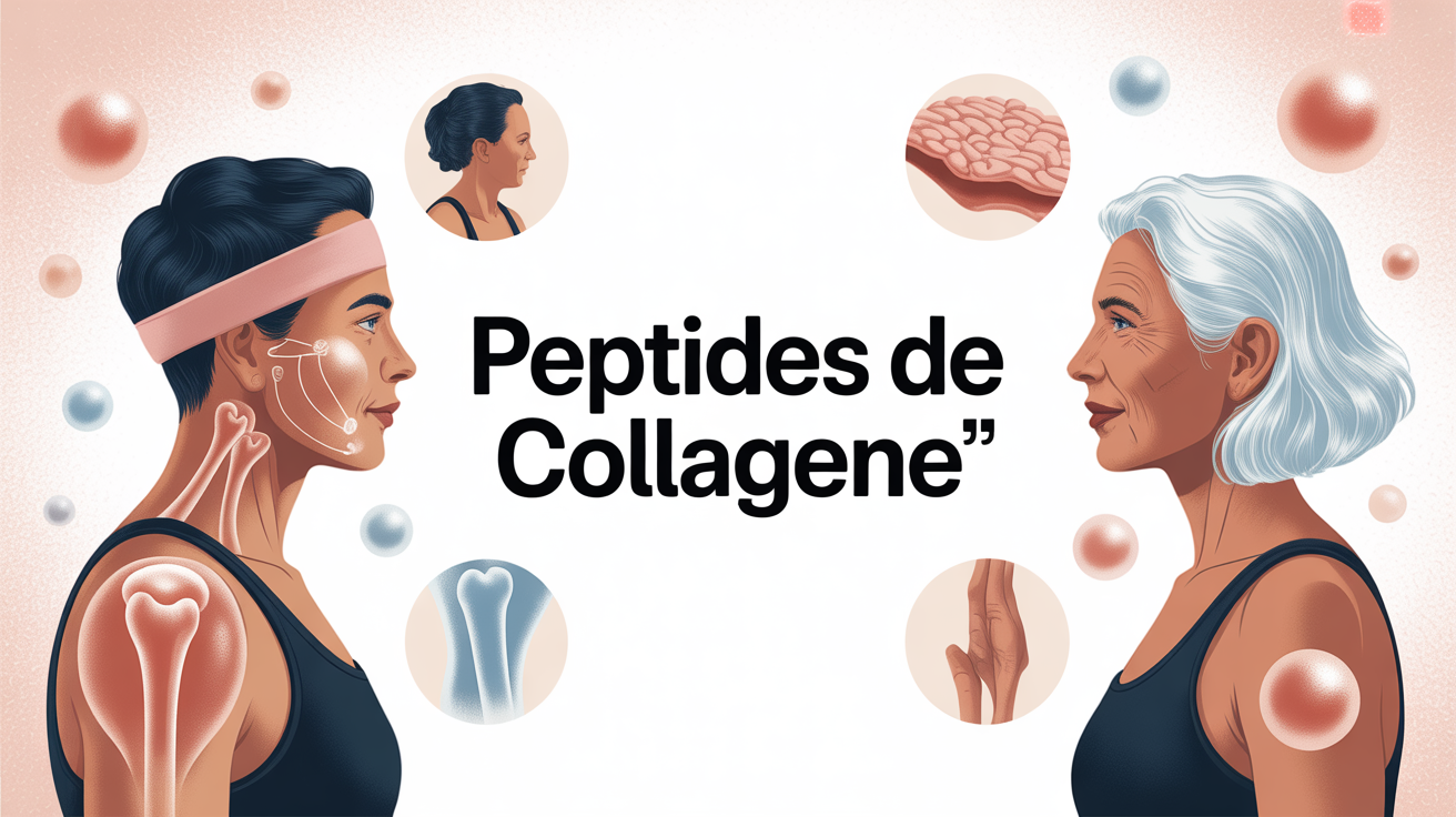 Peptides de collagene silhouette sportif senior bienfaits peau articulations cheveux