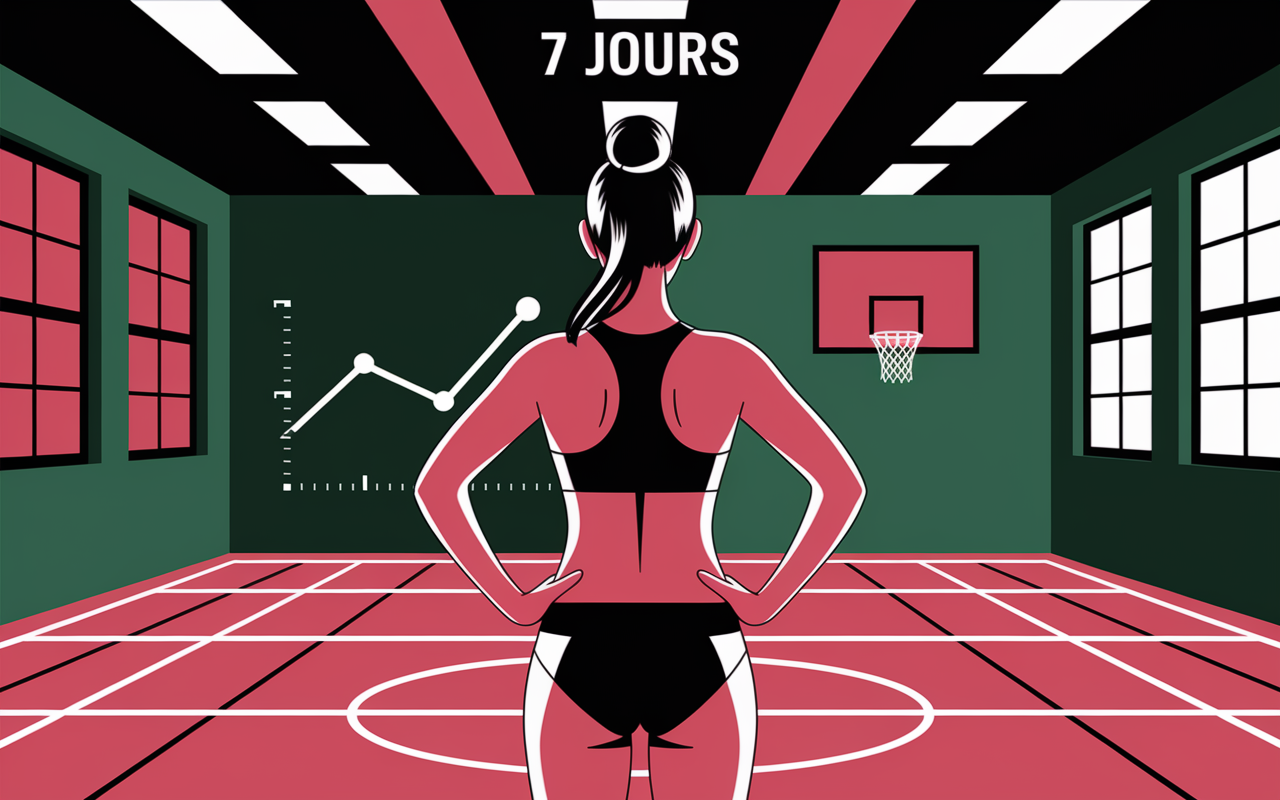 Illustration femme dos poignees d amour challenge 7 jours