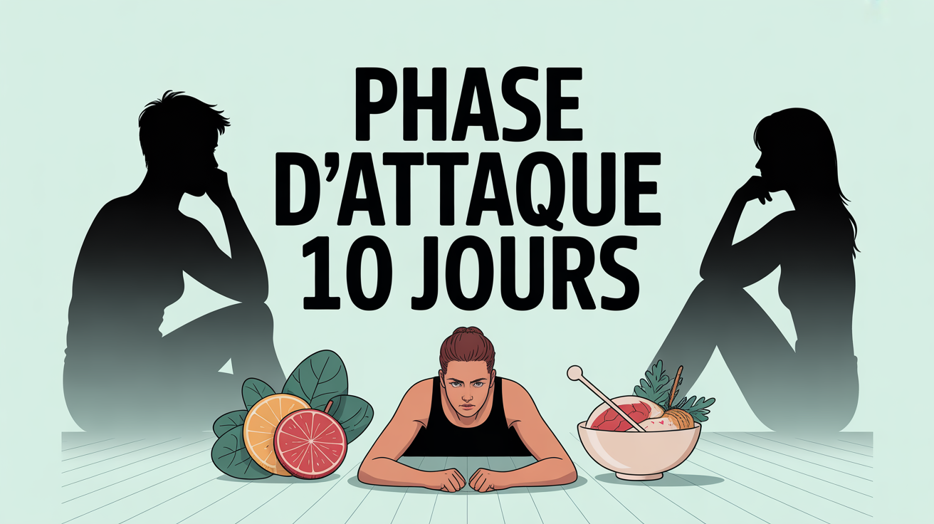 pèse-personne digital phase attaque 10 jours aliments protéiques