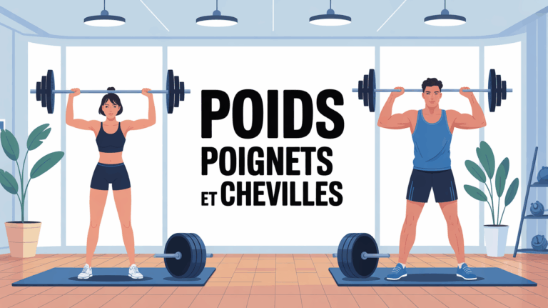 Femme et homme sport avec poids poignets et chevilles dans salon moderne