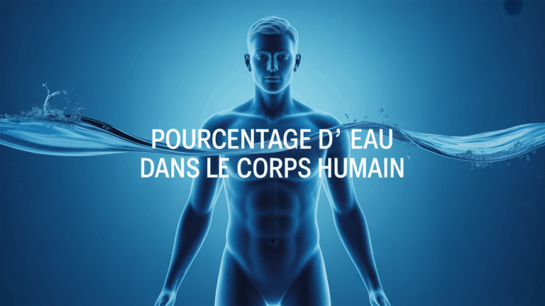 illustration schema pourcentage eau corps humain