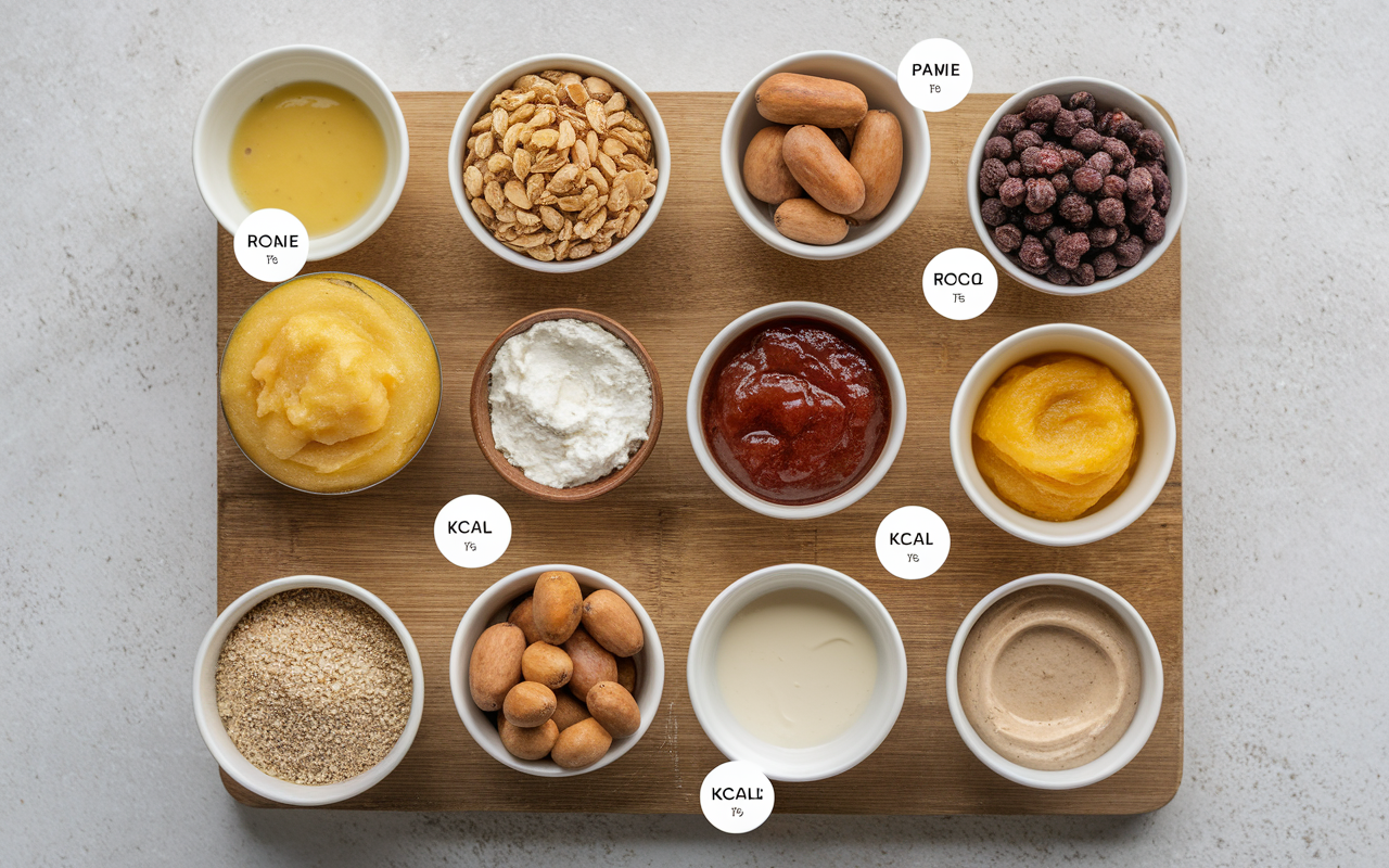 assortiment purees alternatives beurre de cacahuete avec valeurs nutritionnelles