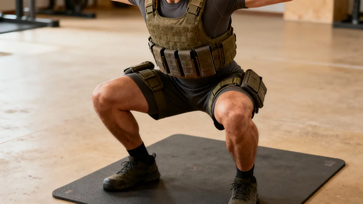 squat gilet lesté poches poids musculation