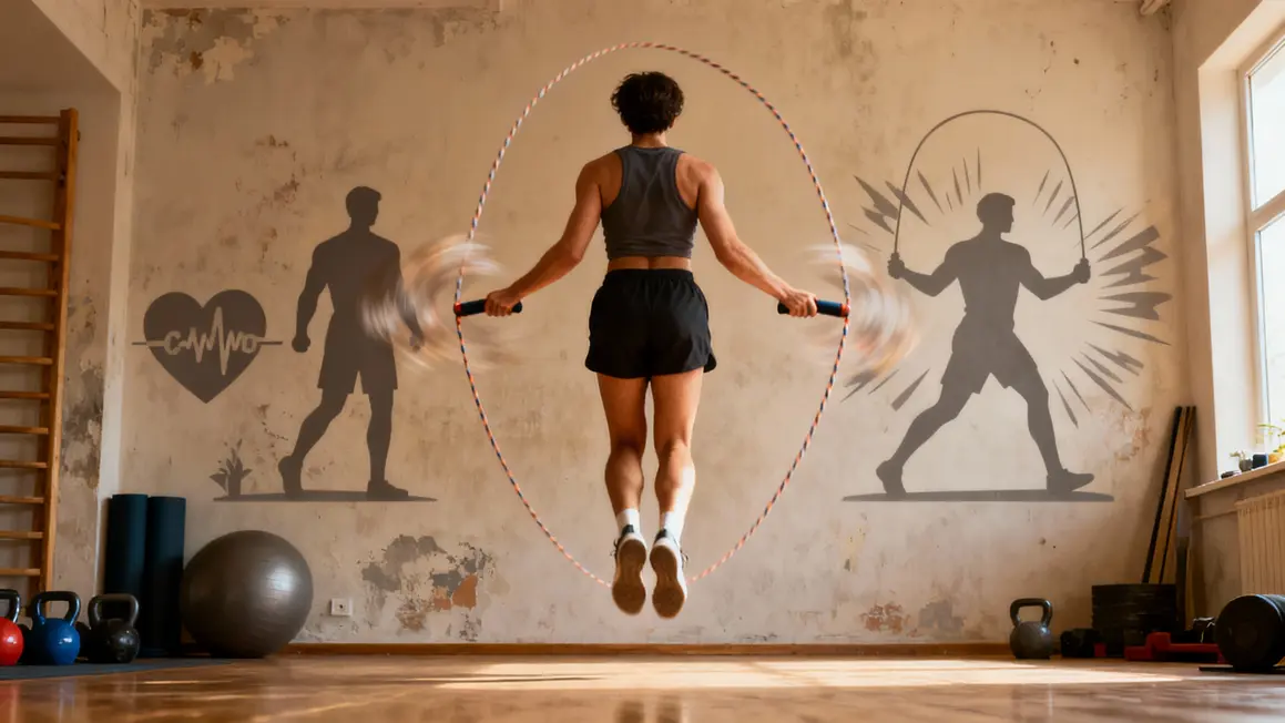 illustration saut double under corde cardio