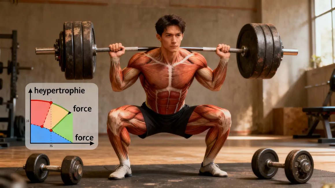 squat lourd hypertrophie force musculation