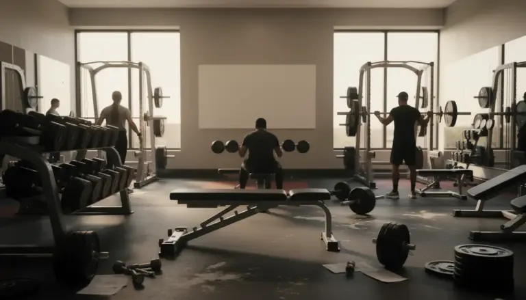 Sportifs en salle, prise de masse, securite
