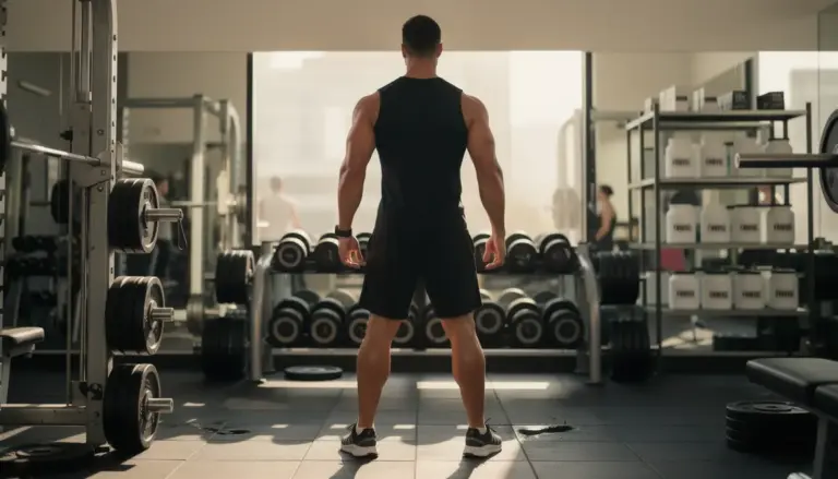 Homme musclé salle musculation anabolisant pour sécher et maigrir