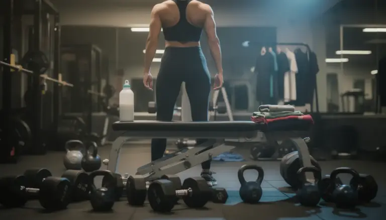 Clenbutérol flacon silhouette sportive salle sombre