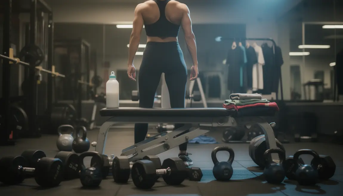 Clenbutérol flacon silhouette sportive salle sombre