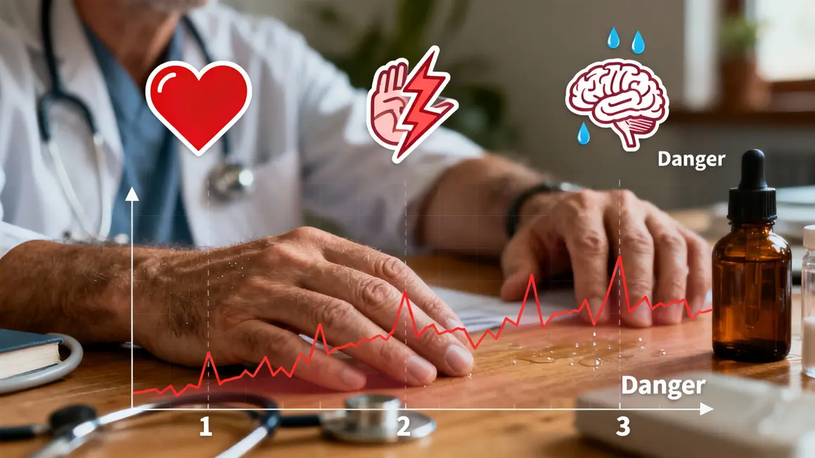 Icônes danger santé clenbutérol effets secondaires