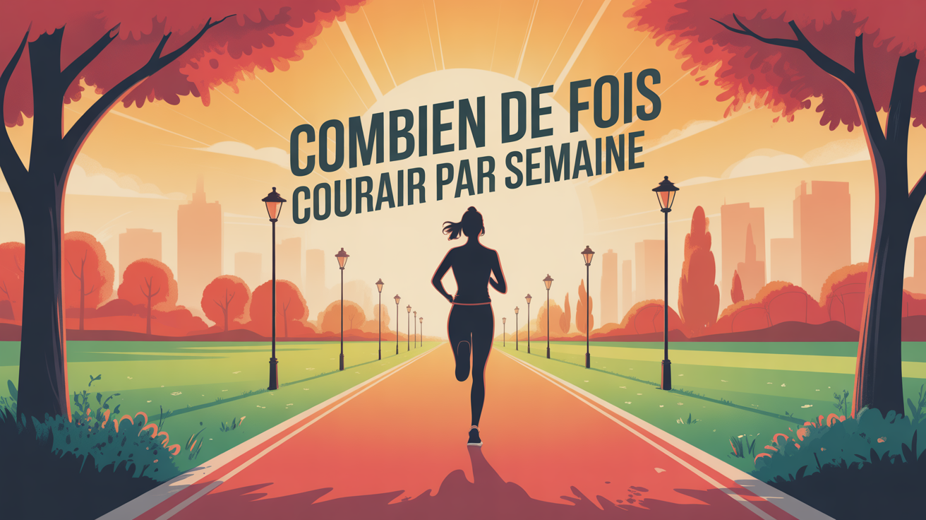 courir combien de fois par semaine, silhouette courant au lever du soleil
