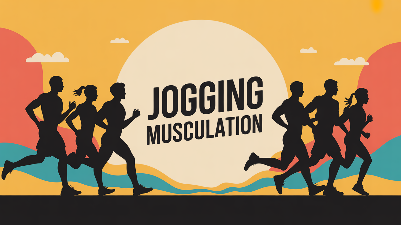 illustration jogging et musculation silhouettes dynamiques