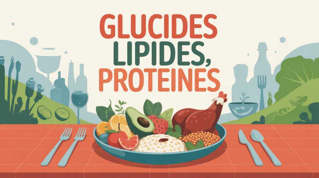 tableau glucide lipide proteine assiette équilibrée colorée