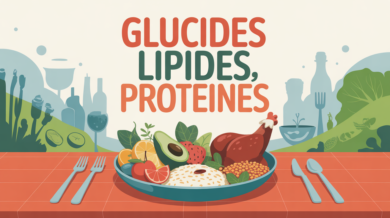 tableau glucide lipide proteine assiette équilibrée colorée