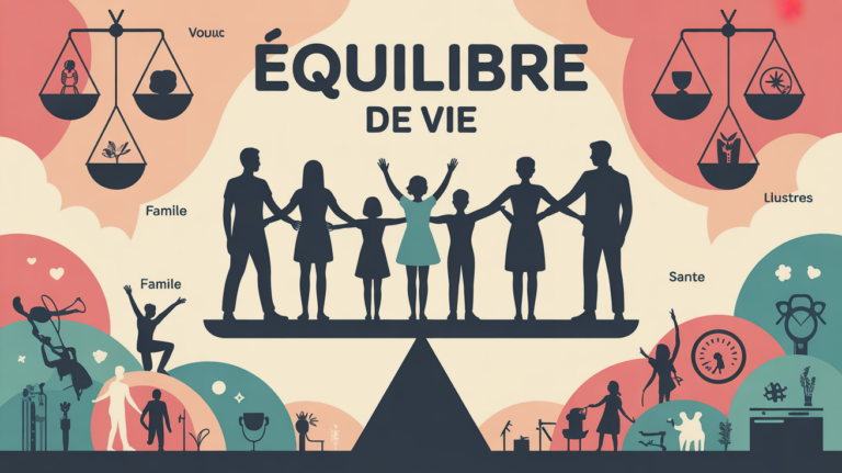 équilibre de vie balance travail famille santé loisirs