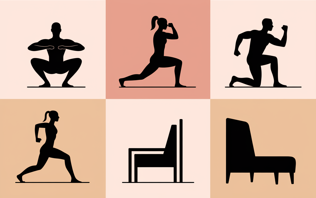 5 exercices musculation jambes maison illustration
