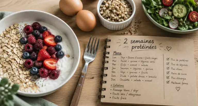 Menu regime proteine 2 semaines équilibré : énergie sans fatigue