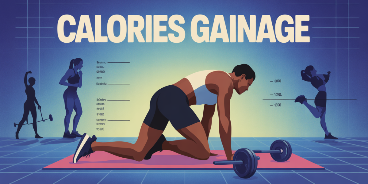 Schema calories 1 minute de gainage personnage tapis