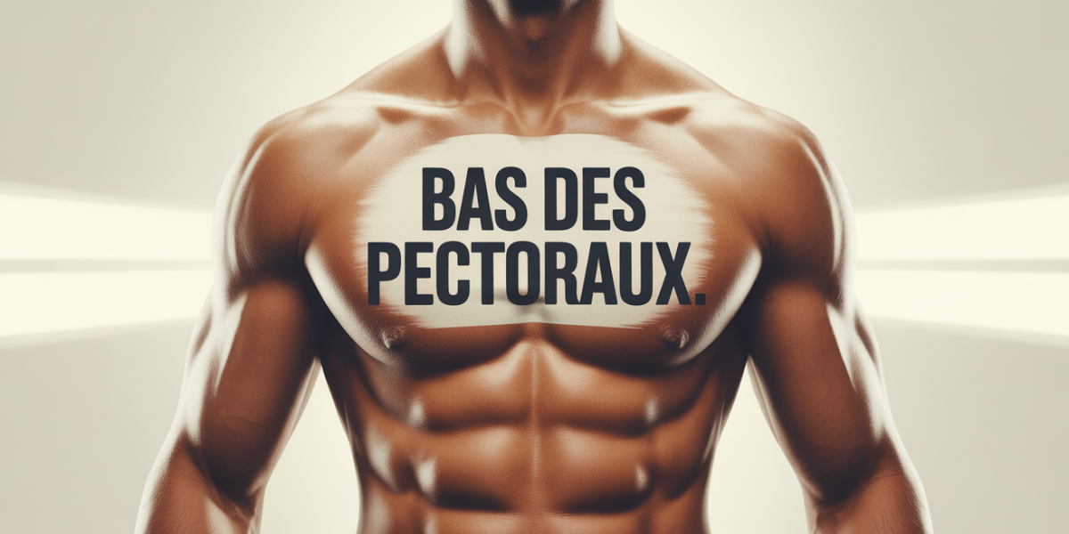 Vue stylisée bas des pectoraux musculation