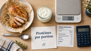 Calcul proteine par aliment : protéines par portion
