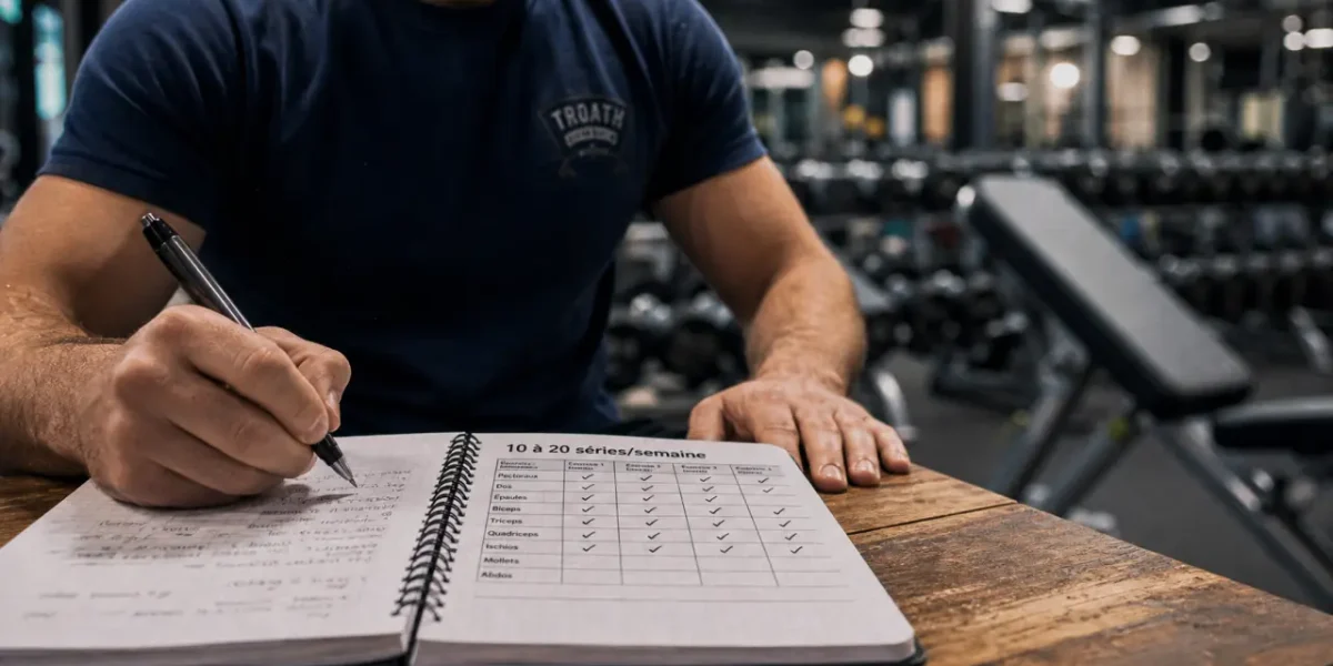 Combien de serie par muscle : 10 à 20 séries/semaine pour progresser sans s’épuiser