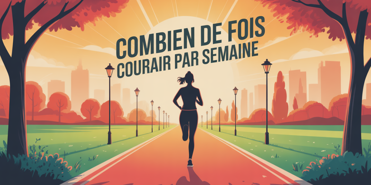courir combien de fois par semaine, silhouette courant au lever du soleil