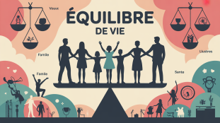 équilibre de vie balance travail famille santé loisirs