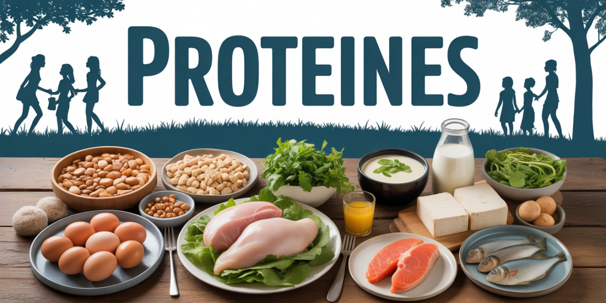 aliments proteines variés oeufs poulet poissons legumes