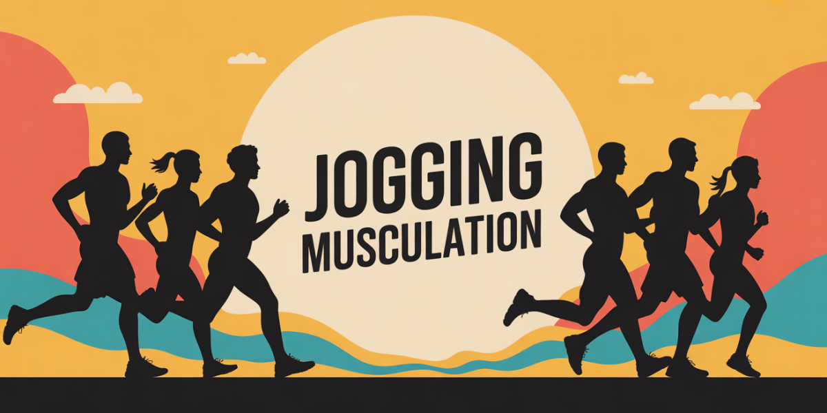 illustration jogging et musculation silhouettes dynamiques