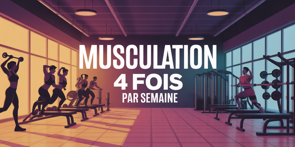 Salle musculation moderne, sportifs haltères, ambiance énergique