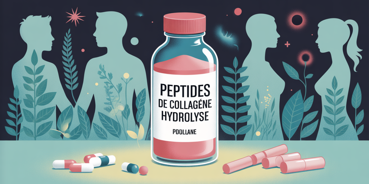 Peptides de collagene hydrolyse presentation flacon poudre gelules sticks