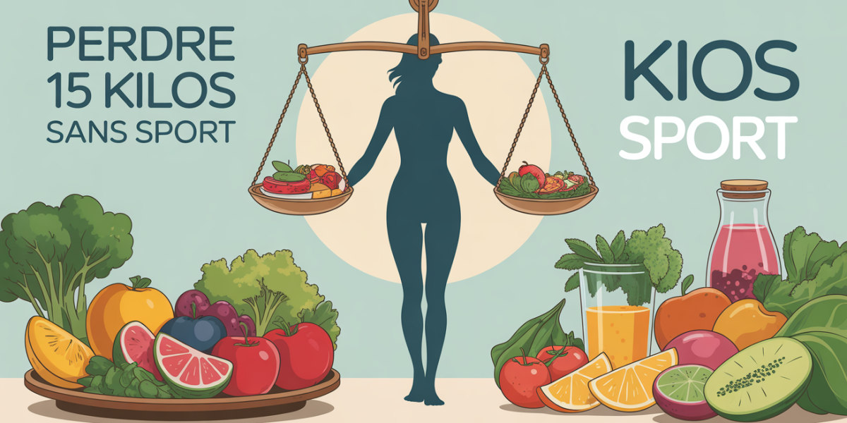 Silhouette sur balance alimentation saine perdre 15 kilos sans sport
