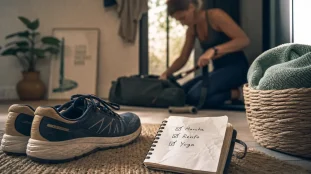 Quel sport pratiquer : baskets, marche, renfo, yoga sur carnet