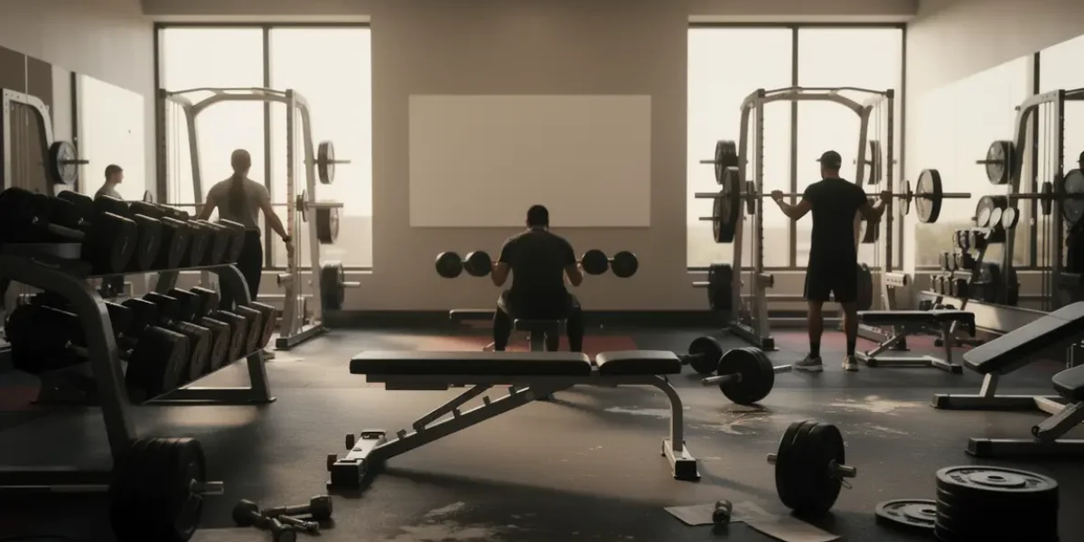Sportifs en salle, prise de masse, securite