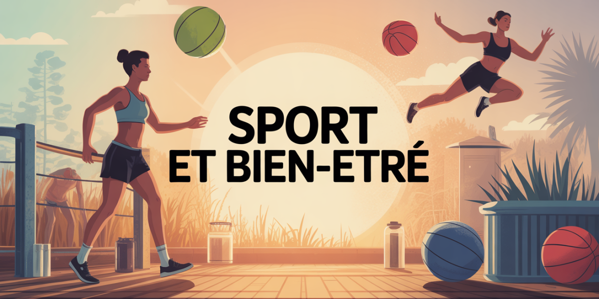 Paysage silhouettes sport accessoires bien etre